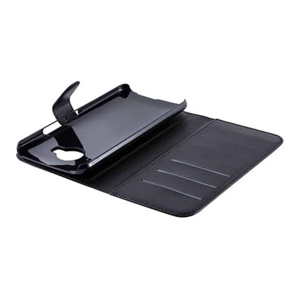 Cadorabo Hülle für HTC ONE ME Schutz Hülle in Schwarz Handyhülle Etui Case Cover Magnetverschluss