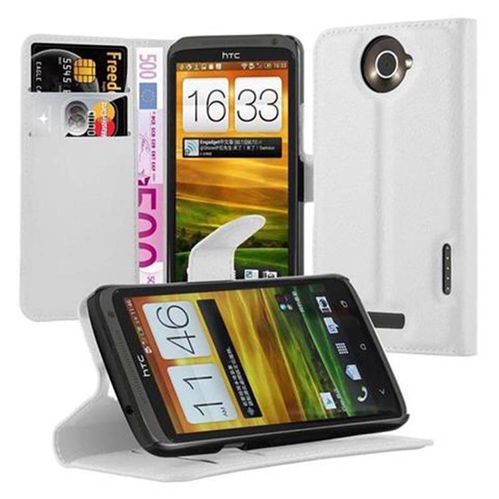 Cadorabo Hülle für HTC ONE X / X+ Schutz Hülle in Weiß Handyhülle Etui Case Cover Magnetverschluss