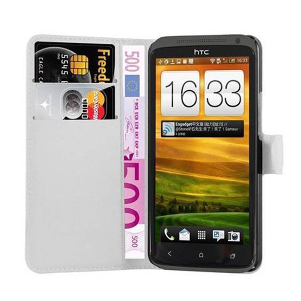 Cadorabo Hülle für HTC ONE X / X+ Schutz Hülle in Weiß Handyhülle Etui Case Cover Magnetverschluss