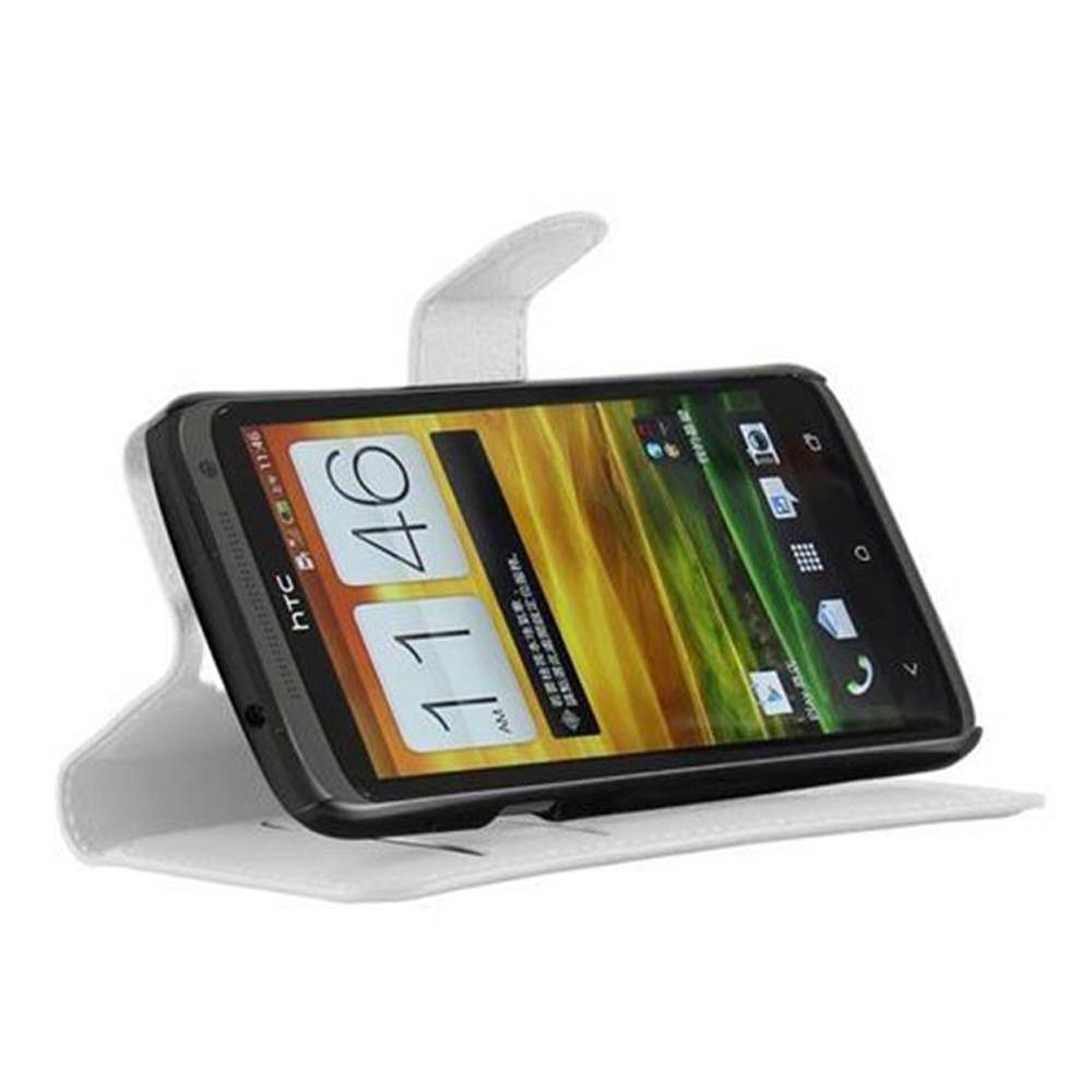 Cadorabo Hülle für HTC ONE X / X+ Schutz Hülle in Weiß Handyhülle Etui Case Cover Magnetverschluss