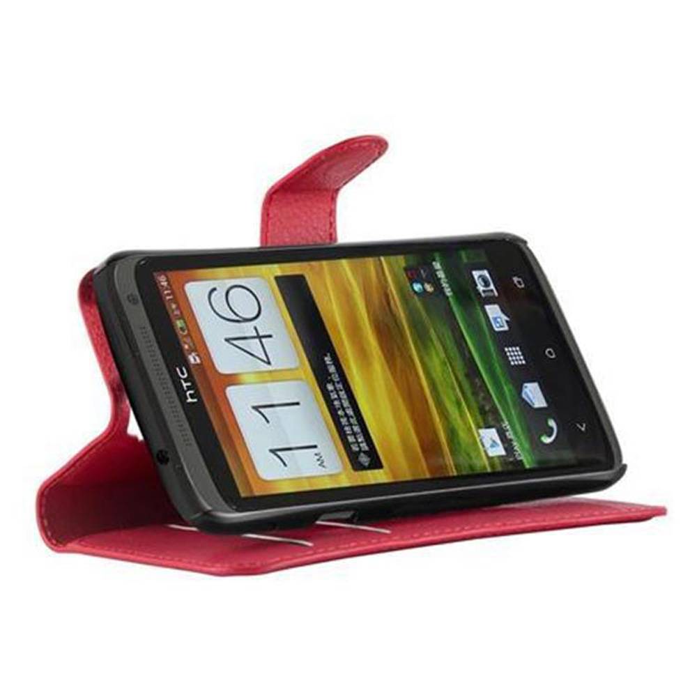 Cadorabo Hülle für HTC ONE X / X+ Schutz Hülle in Rot Handyhülle Etui Case Cover Magnetverschluss
