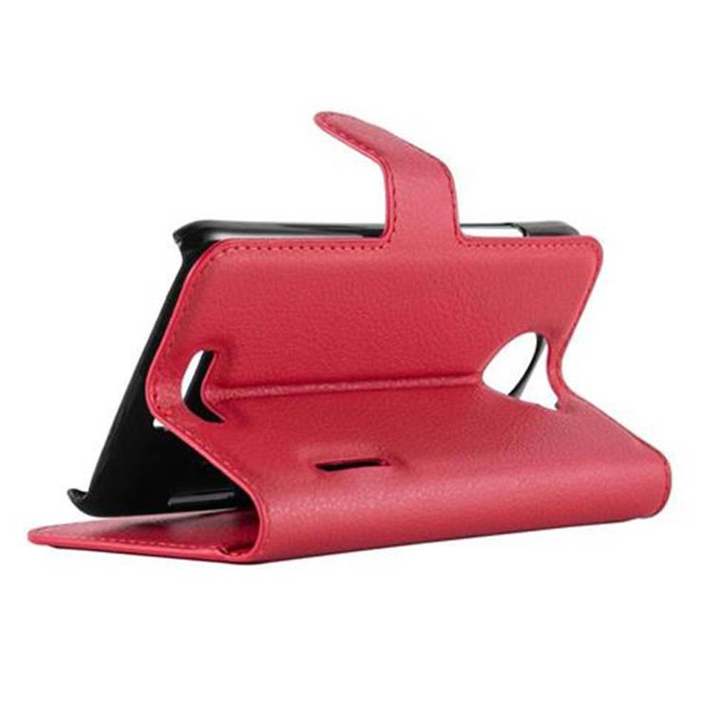 Cadorabo Hülle für HTC ONE X / X+ Schutz Hülle in Rot Handyhülle Etui Case Cover Magnetverschluss