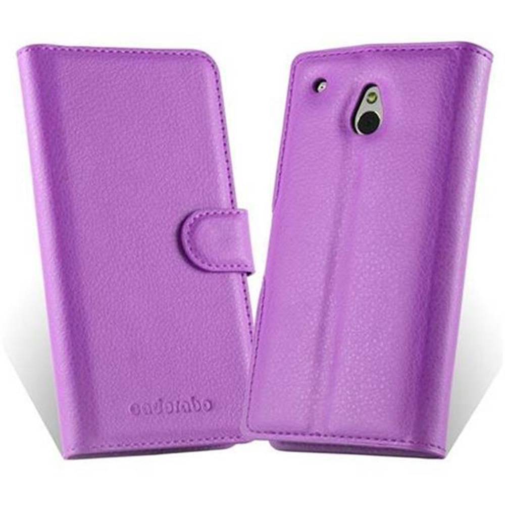 Cadorabo Hülle für HTC ONE M4 MINI Schutz Hülle in Lila Handyhülle Etui Case Cover Magnetverschluss