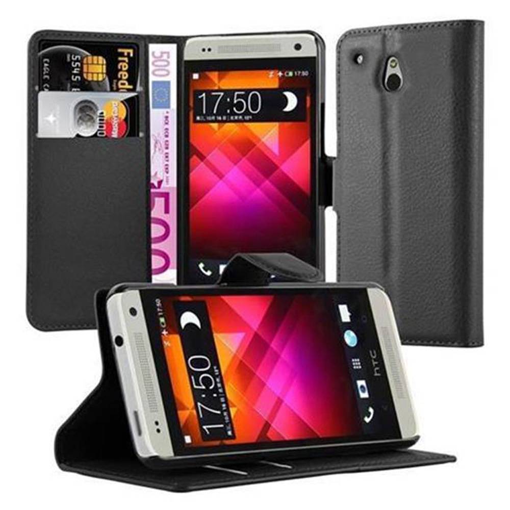 Cadorabo Hülle für HTC ONE M4 MINI Schutz Hülle in Schwarz Handyhülle Etui Case Cover Magnetverschluss