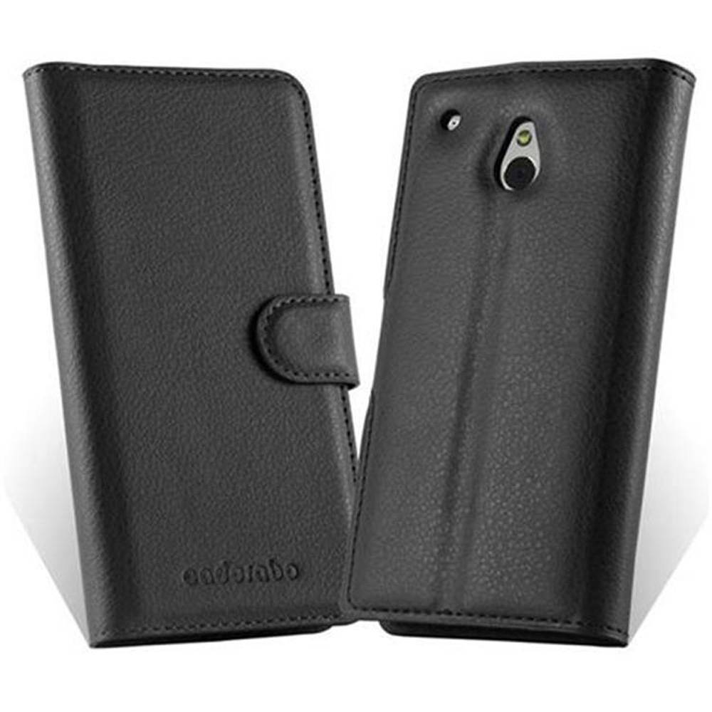 Cadorabo Hülle für HTC ONE M4 MINI Schutz Hülle in Schwarz Handyhülle Etui Case Cover Magnetverschluss