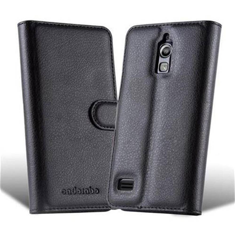 Cadorabo Hülle für Huawei ASCEND G526 Schutz Hülle in Schwarz Handyhülle Etui Case Cover Magnetverschluss