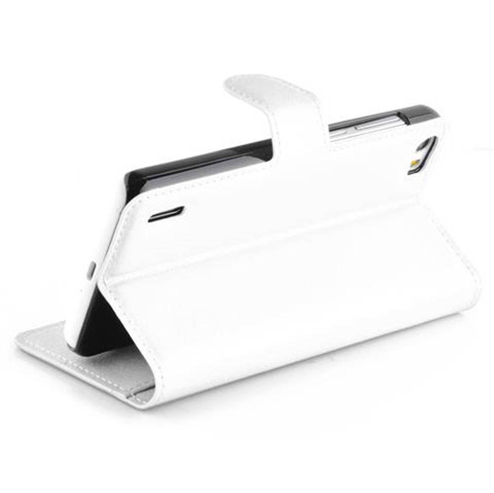 Cadorabo Hülle für Honor 6 Schutz Hülle in Weiß Handyhülle Etui Case Cover Magnetverschluss