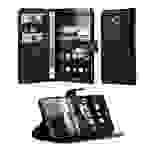 Cadorabo Hülle für Huawei D3 MATE 7 MINI Schutz Hülle in Schwarz Handyhülle Etui Case Cover Magnetverschluss