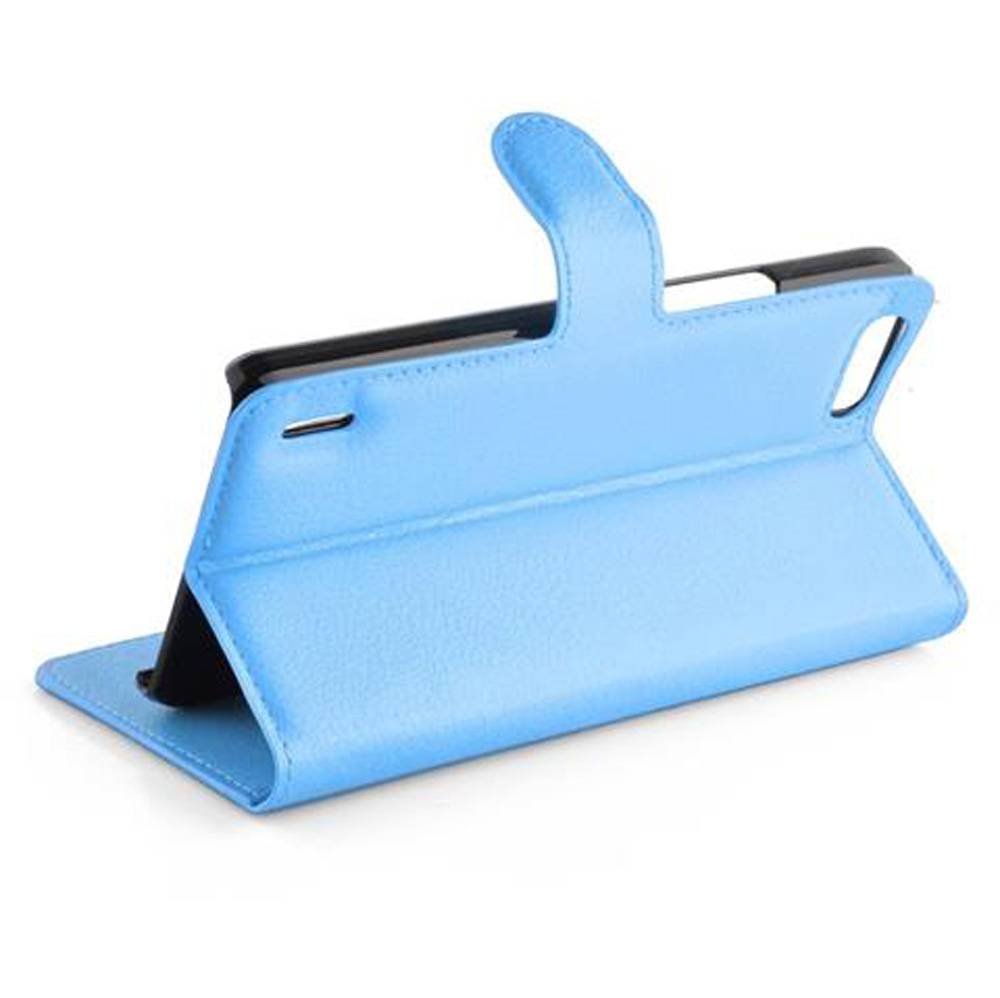 Cadorabo Hülle für Honor 6 PLUS Schutz Hülle in Blau Handyhülle Etui Case Cover Magnetverschluss