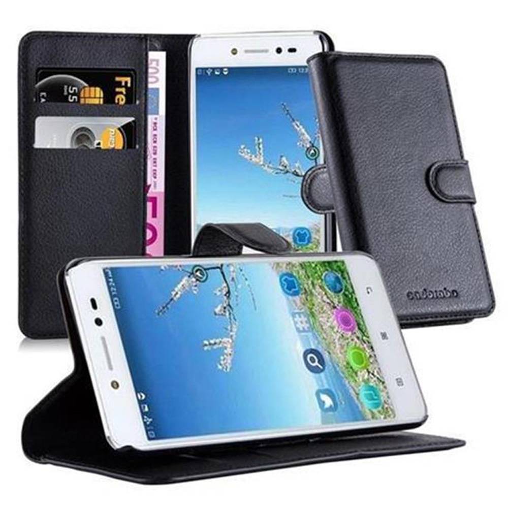 Cadorabo Hülle für LENOVO S90 Schutz Hülle in Schwarz Handyhülle Etui Case Cover Magnetverschluss