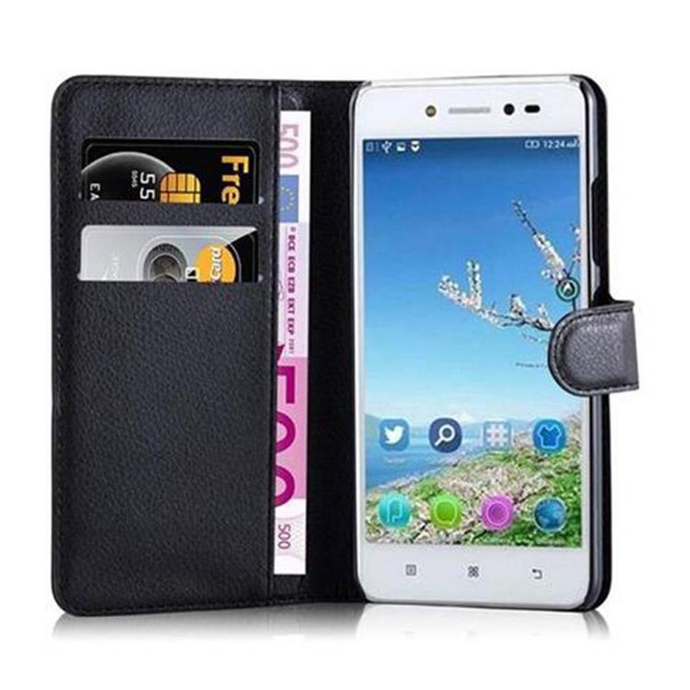 Cadorabo Hülle für LENOVO S90 Schutz Hülle in Schwarz Handyhülle Etui Case Cover Magnetverschluss