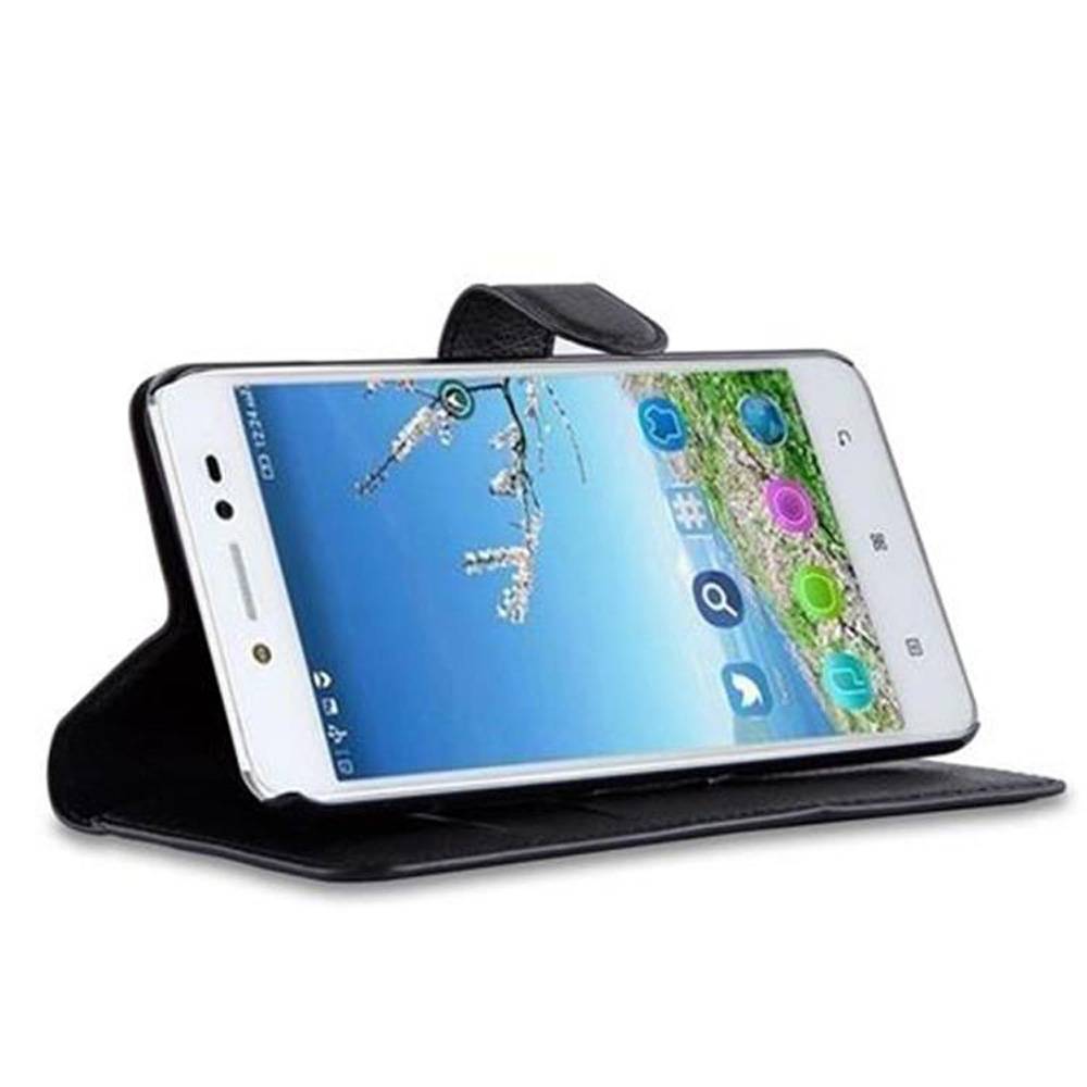 Cadorabo Hülle für LENOVO S90 Schutz Hülle in Schwarz Handyhülle Etui Case Cover Magnetverschluss