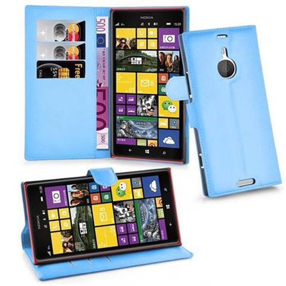 Cadorabo Hülle für Nokia Lumia 1520 Schutz Hülle in Blau Handyhülle Etui Case Cover Magnetverschluss