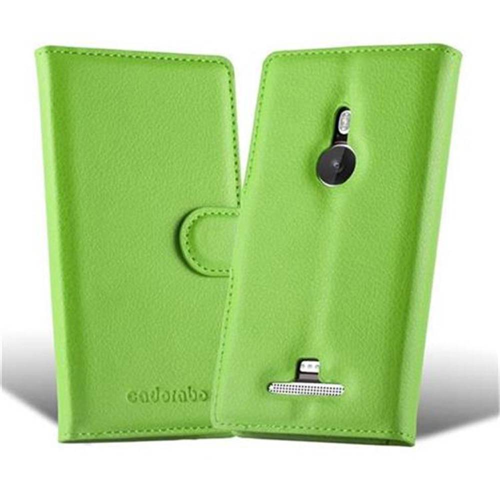 Cadorabo Hülle für Nokia Lumia 925 Schutz Hülle in Grün Handyhülle Etui Case Cover Magnetverschluss
