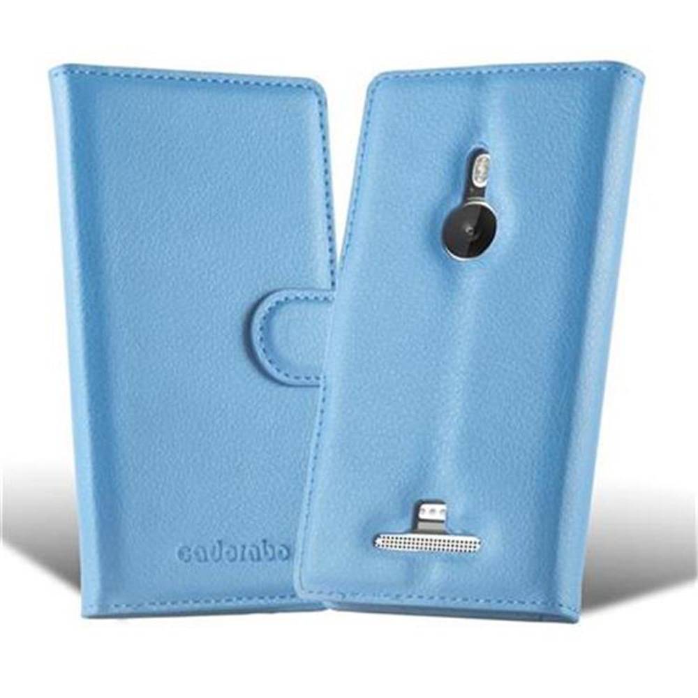Cadorabo Hülle für Nokia Lumia 925 Schutz Hülle in Blau Handyhülle Etui Case Cover Magnetverschluss