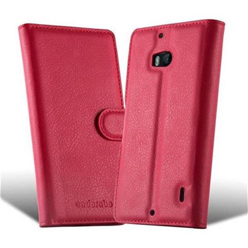 Cadorabo Hülle für Nokia Lumia 929 / 930 Schutz Hülle in Rot Handyhülle Etui Case Cover Magnetverschluss