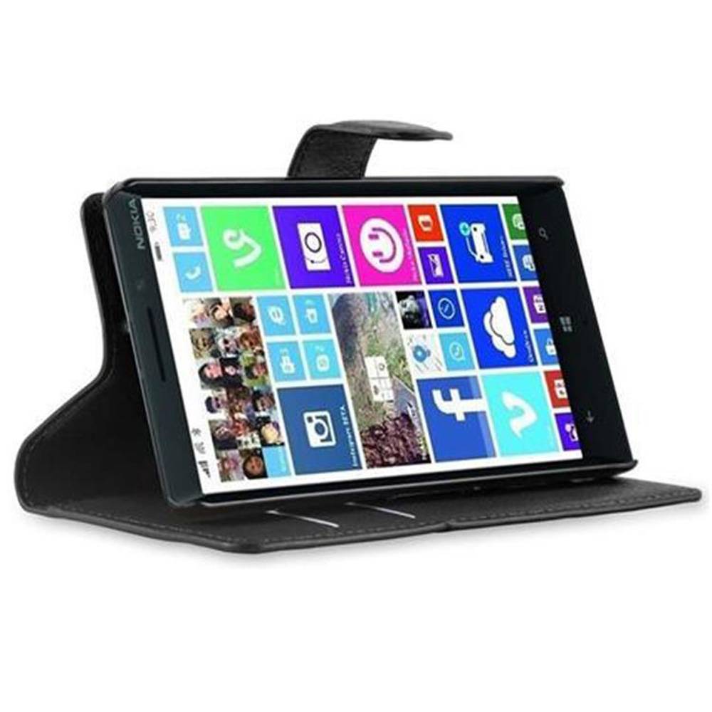 Cadorabo Hülle für Nokia Lumia 929 / 930 Schutz Hülle in Schwarz Handyhülle Etui Case Cover Magnetverschluss