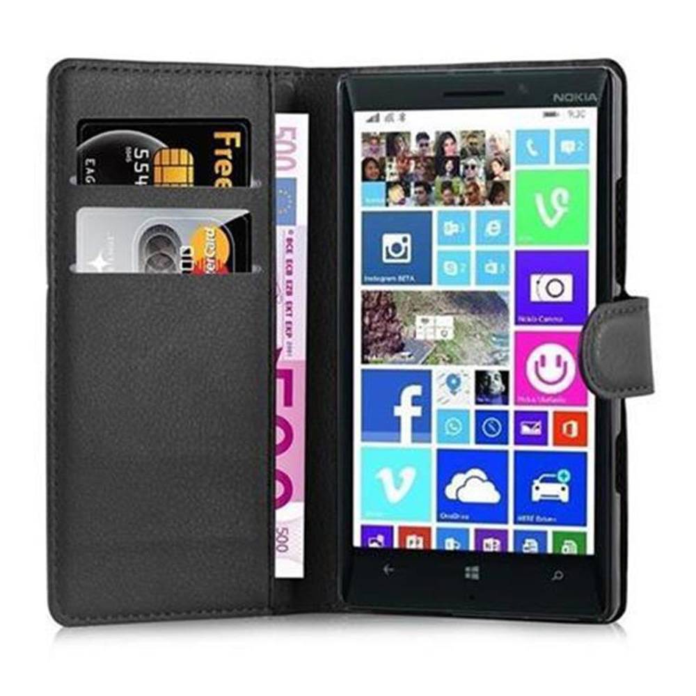Cadorabo Hülle für Nokia Lumia 929 / 930 Schutz Hülle in Schwarz Handyhülle Etui Case Cover Magnetverschluss