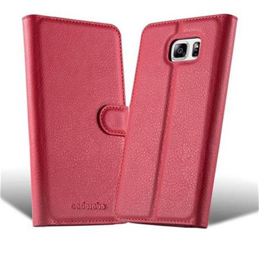 Cadorabo Hülle für Samsung Galaxy NOTE 5 Schutz Hülle in Rot Handyhülle Etui Case Cover Magnetverschluss