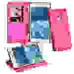 Cadorabo Hülle für Samsung Galaxy NOTE EDGE Schutz Hülle in Pink Handyhülle Etui Case Cover Magnetverschluss