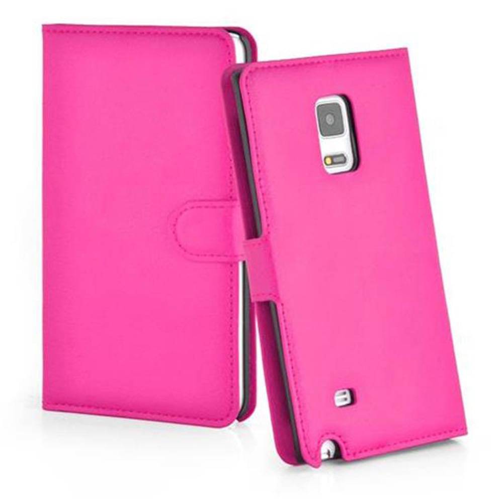Cadorabo Hülle für Samsung Galaxy NOTE EDGE Schutz Hülle in Pink Handyhülle Etui Case Cover Magnetverschluss