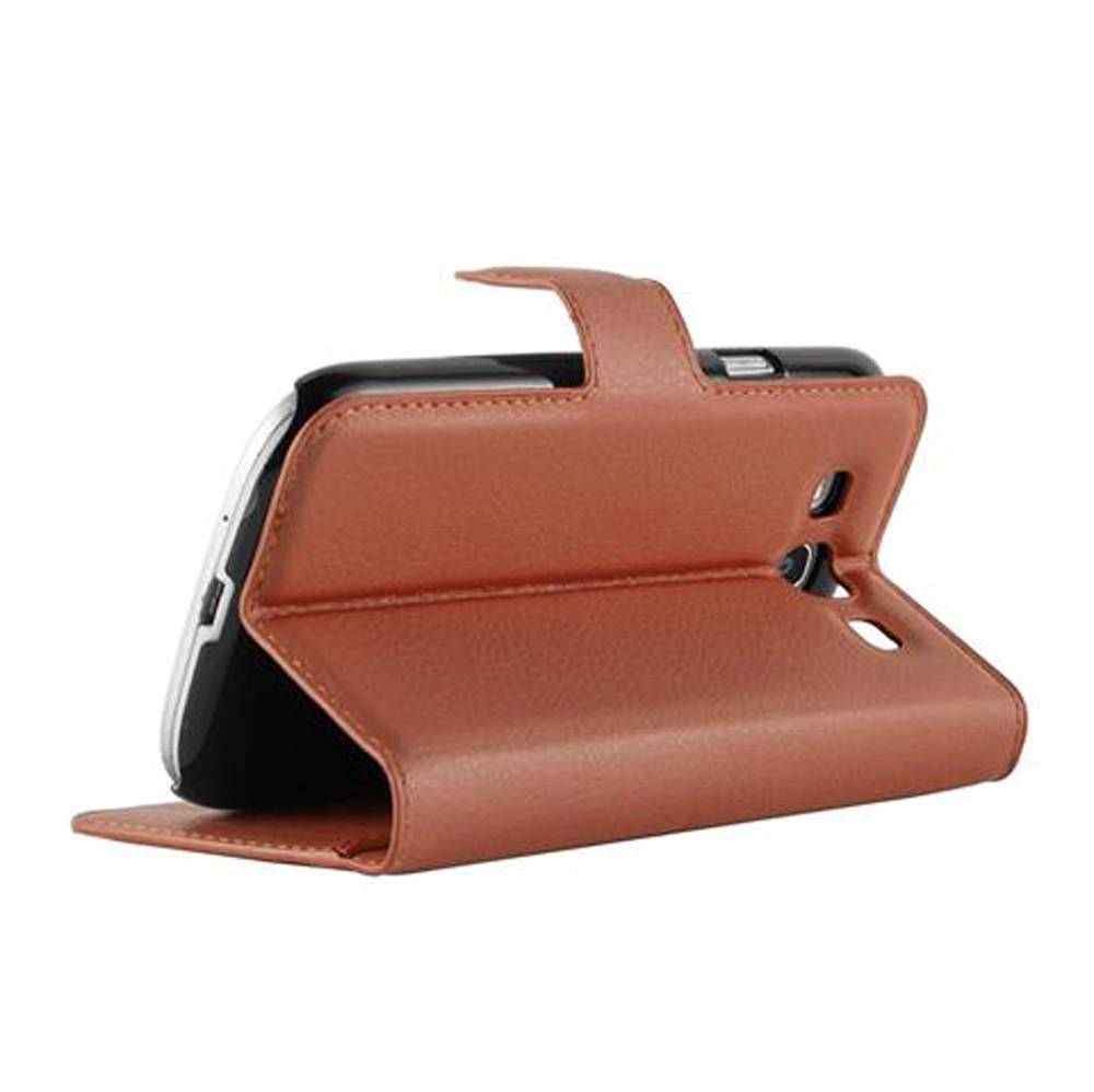 Cadorabo Hülle für Samsung Galaxy S3 / S3 NEO Schutz Hülle in Braun Handyhülle Etui Case Cover Magnetverschluss