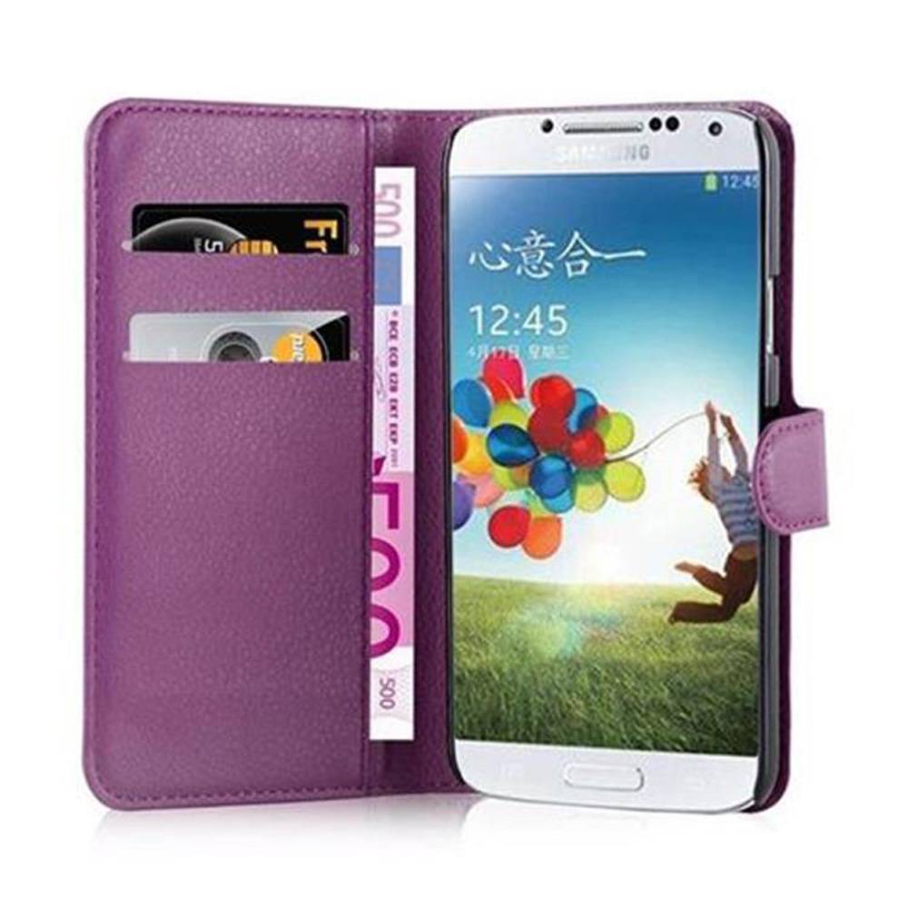 Cadorabo Hülle für Samsung Galaxy S5 / S5 NEO Schutz Hülle in Lila Handyhülle Etui Case Cover Magnetverschluss
