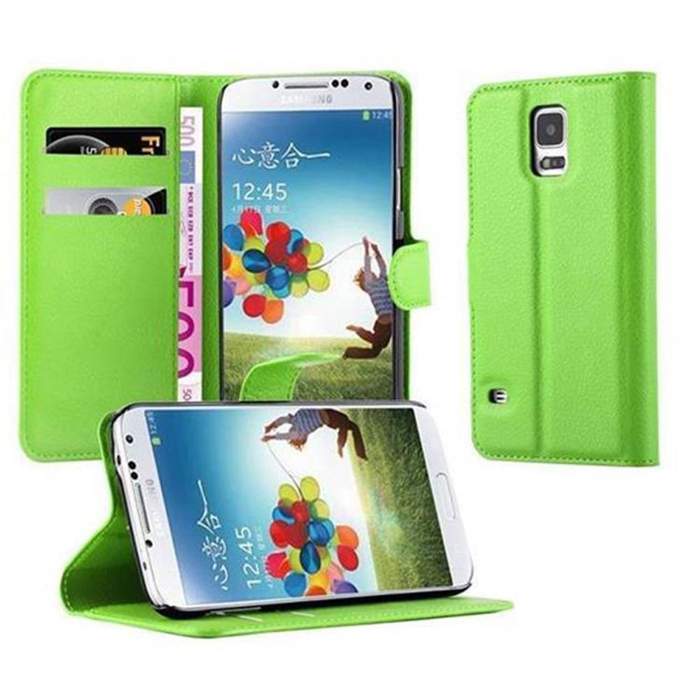 Cadorabo Hülle für Samsung Galaxy S5 / S5 NEO Schutz Hülle in Grün Handyhülle Etui Case Cover Magnetverschluss