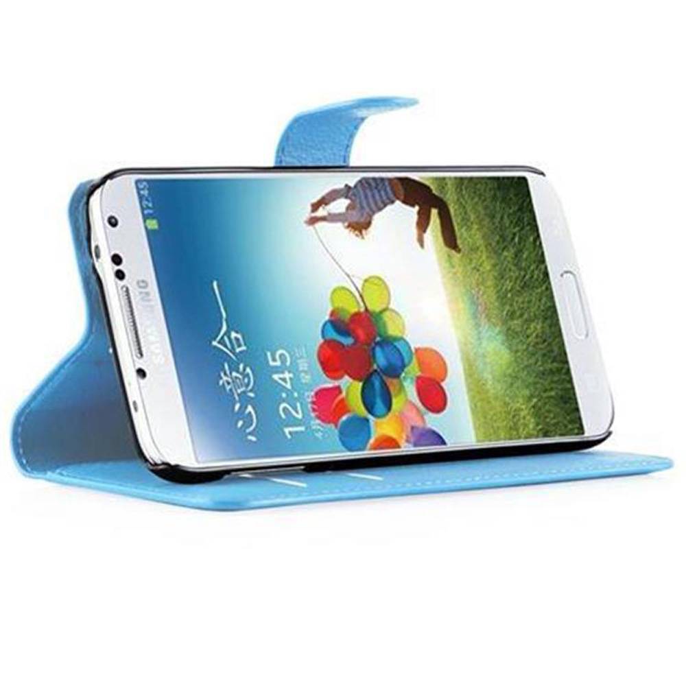 Cadorabo Hülle für Samsung Galaxy S5 / S5 NEO Schutz Hülle in Blau Handyhülle Etui Case Cover Magnetverschluss