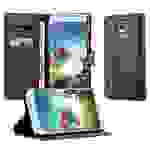 Cadorabo Hülle für Samsung Galaxy S5 / S5 NEO Schutz Hülle in Schwarz Handyhülle Etui Case Cover Magnetverschluss