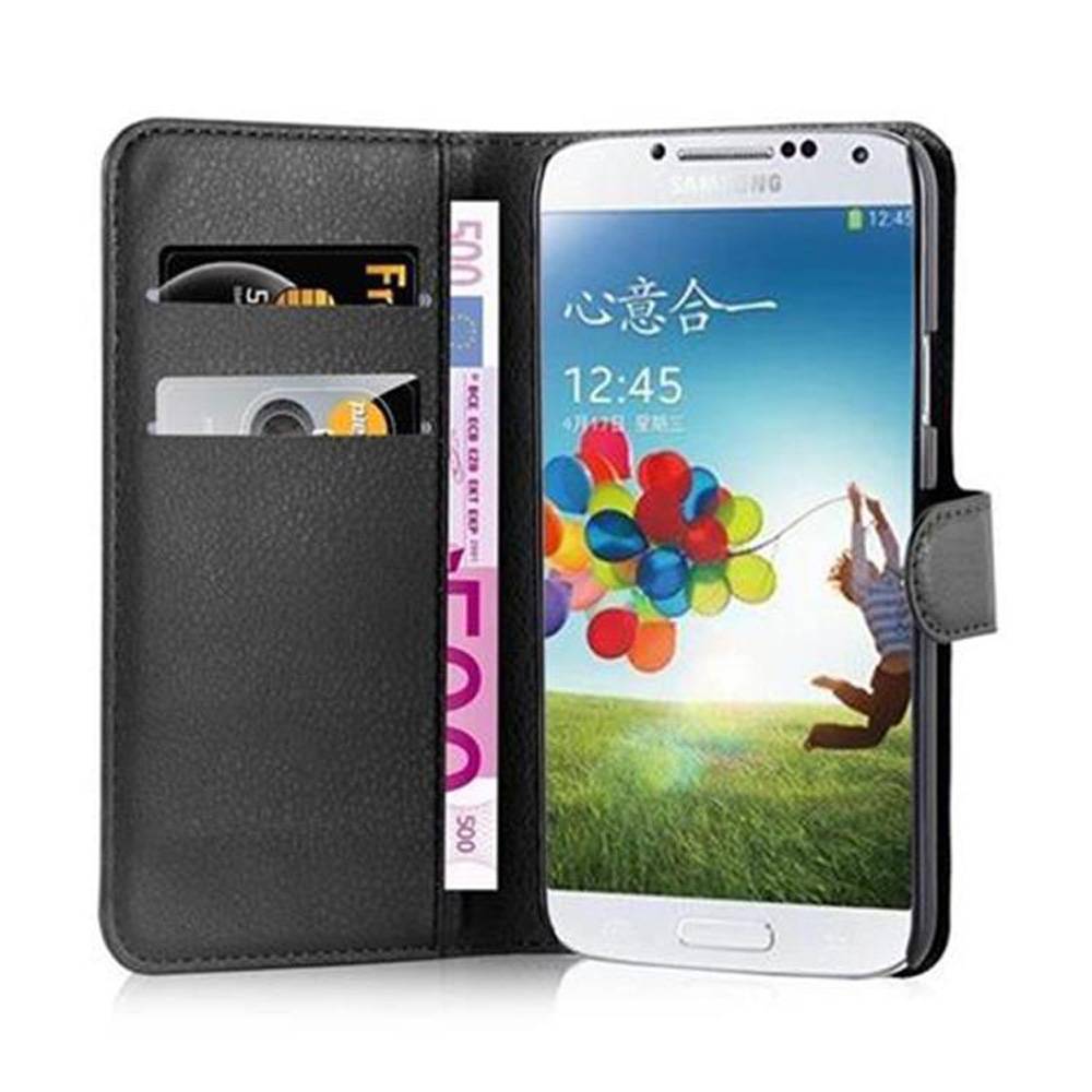 Cadorabo Hülle für Samsung Galaxy S5 / S5 NEO Schutz Hülle in Schwarz Handyhülle Etui Case Cover Magnetverschluss