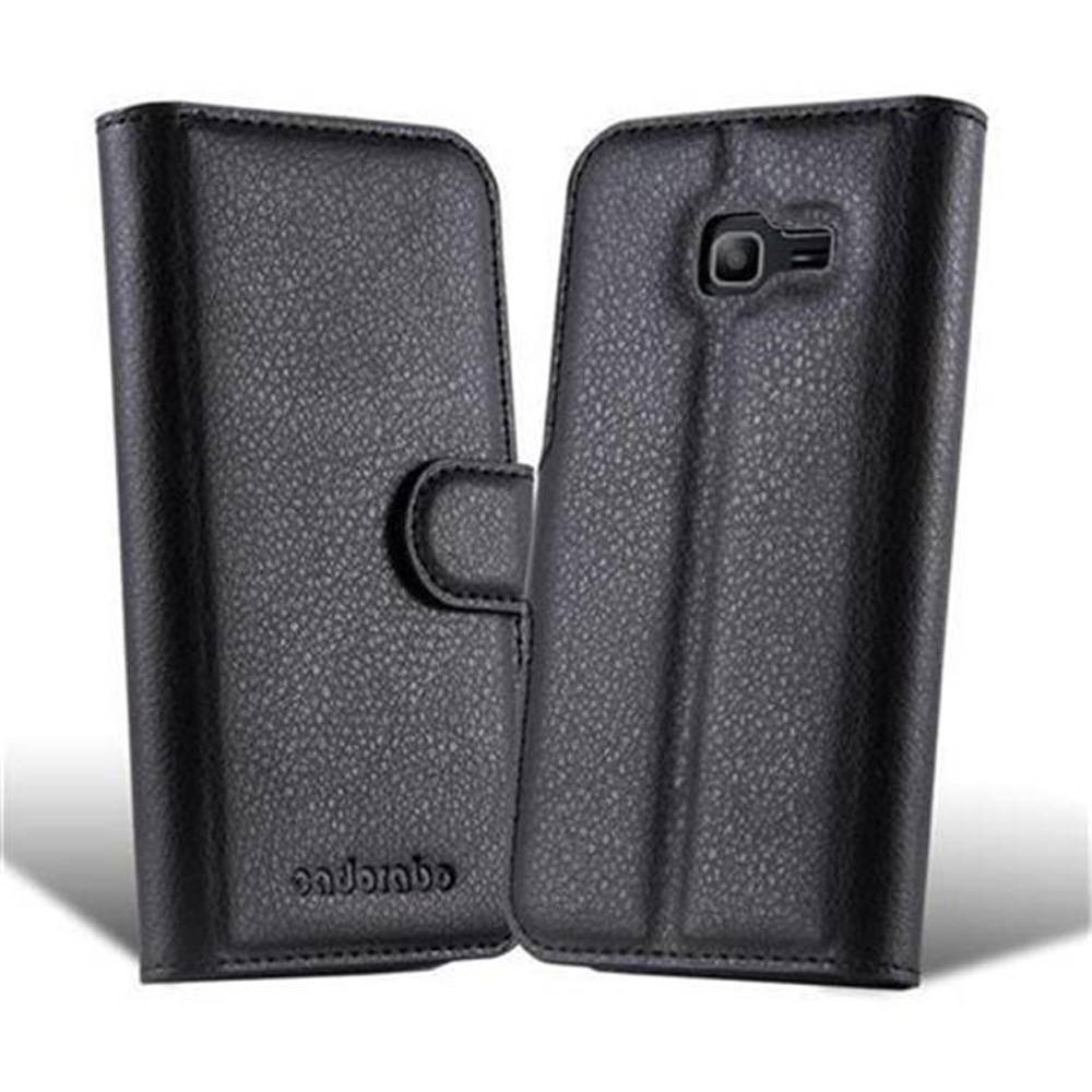 Cadorabo Hülle für Samsung Galaxy STAR PRO Schutz Hülle in Schwarz Handyhülle Etui Case Cover Magnetverschluss