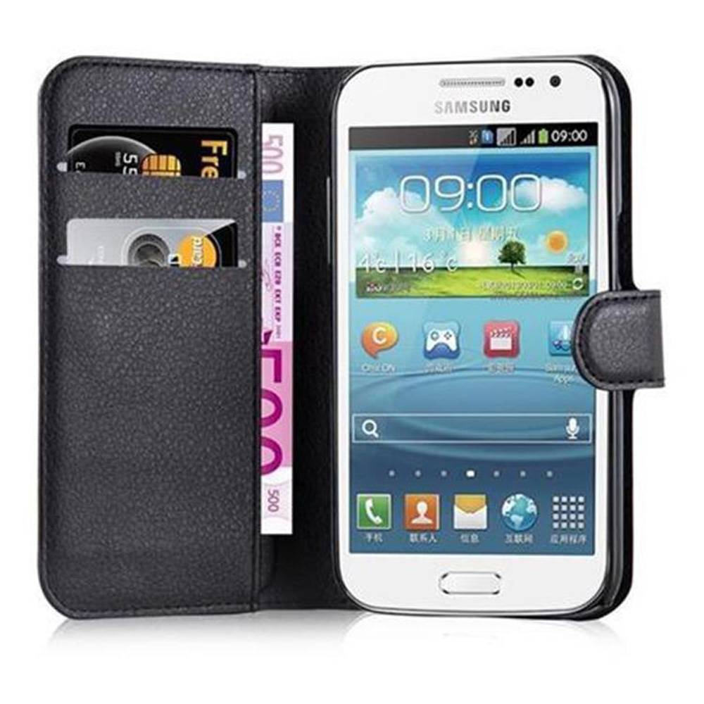 Cadorabo Hülle für Samsung Galaxy WIN Schutz Hülle in Schwarz Handyhülle Etui Case Cover Magnetverschluss