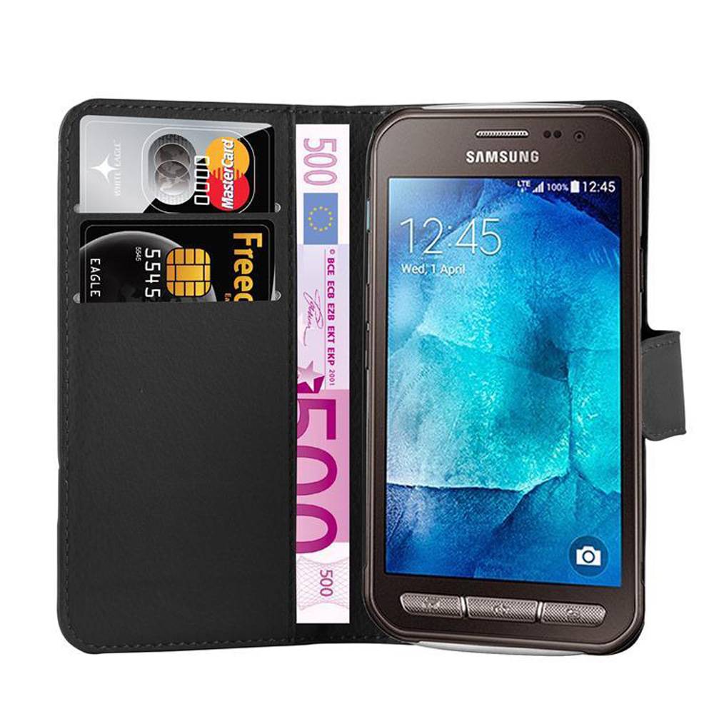 Cadorabo Hülle für Samsung Galaxy TREND 3 Schutz Hülle in Schwarz Handyhülle Etui Case Cover Magnetverschluss