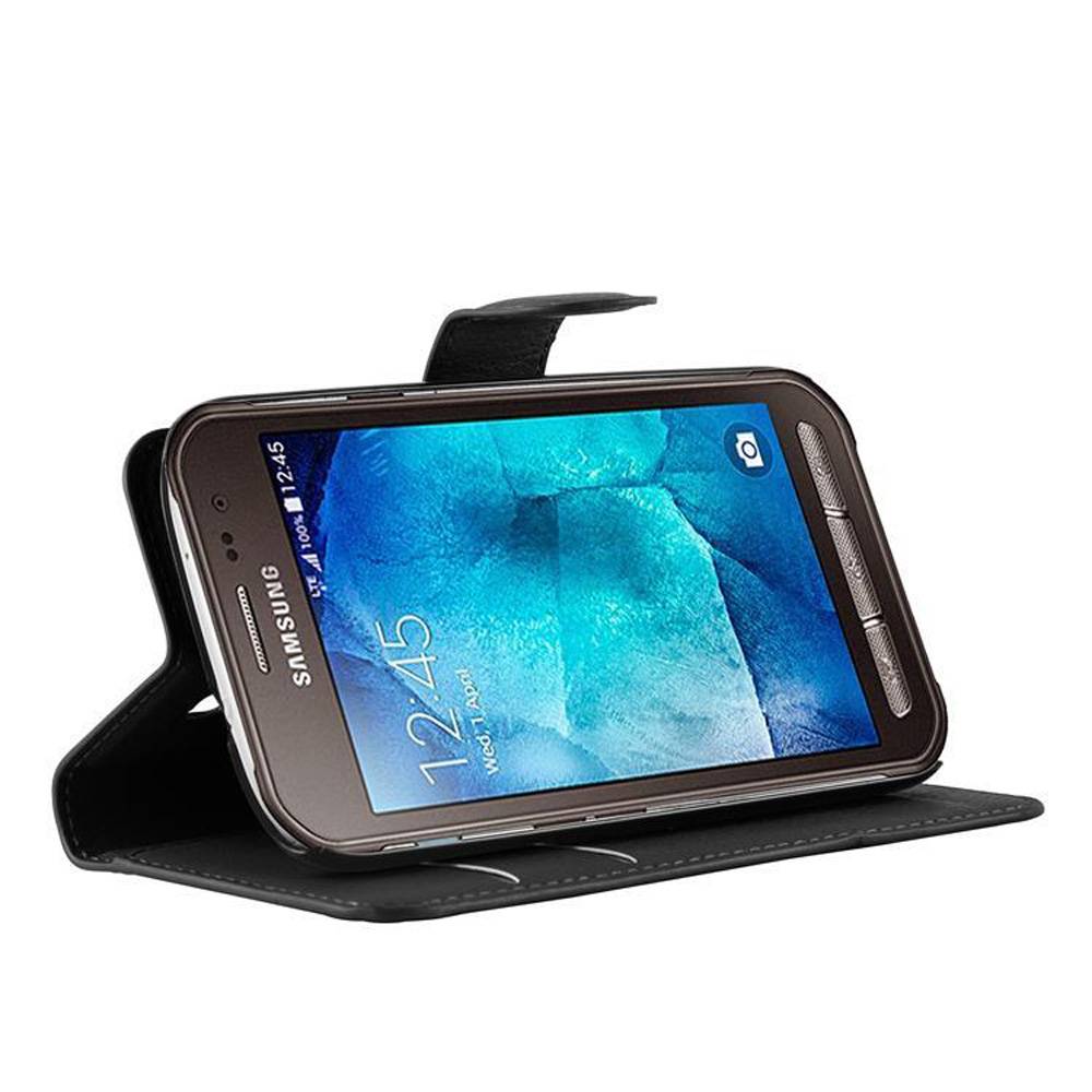 Cadorabo Hülle für Samsung Galaxy TREND 3 Schutz Hülle in Schwarz Handyhülle Etui Case Cover Magnetverschluss