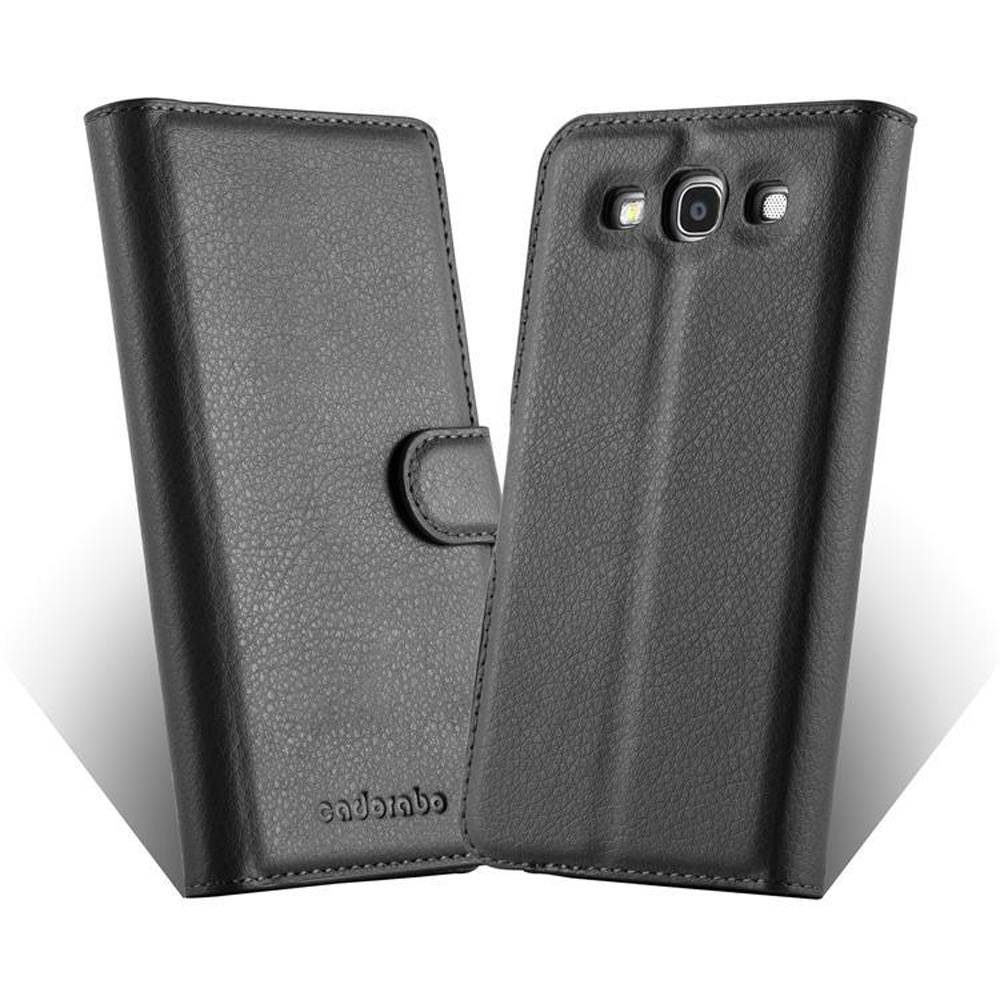 Cadorabo Hülle für Samsung Galaxy TREND 3 Schutz Hülle in Schwarz Handyhülle Etui Case Cover Magnetverschluss