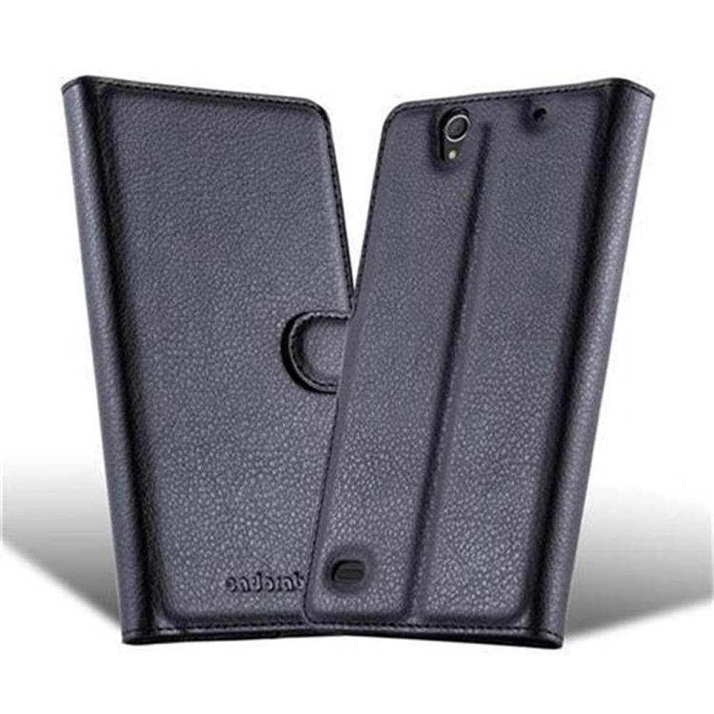 Cadorabo Hülle für Sony Xperia C4 Schutz Hülle in Schwarz Handyhülle Etui Case Cover Magnetverschluss