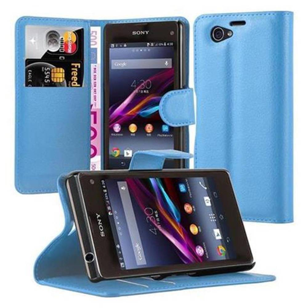 Cadorabo Hülle für Sony Xperia Z1 COMPACT Schutz Hülle in Blau Handyhülle Etui Case Cover Magnetverschluss