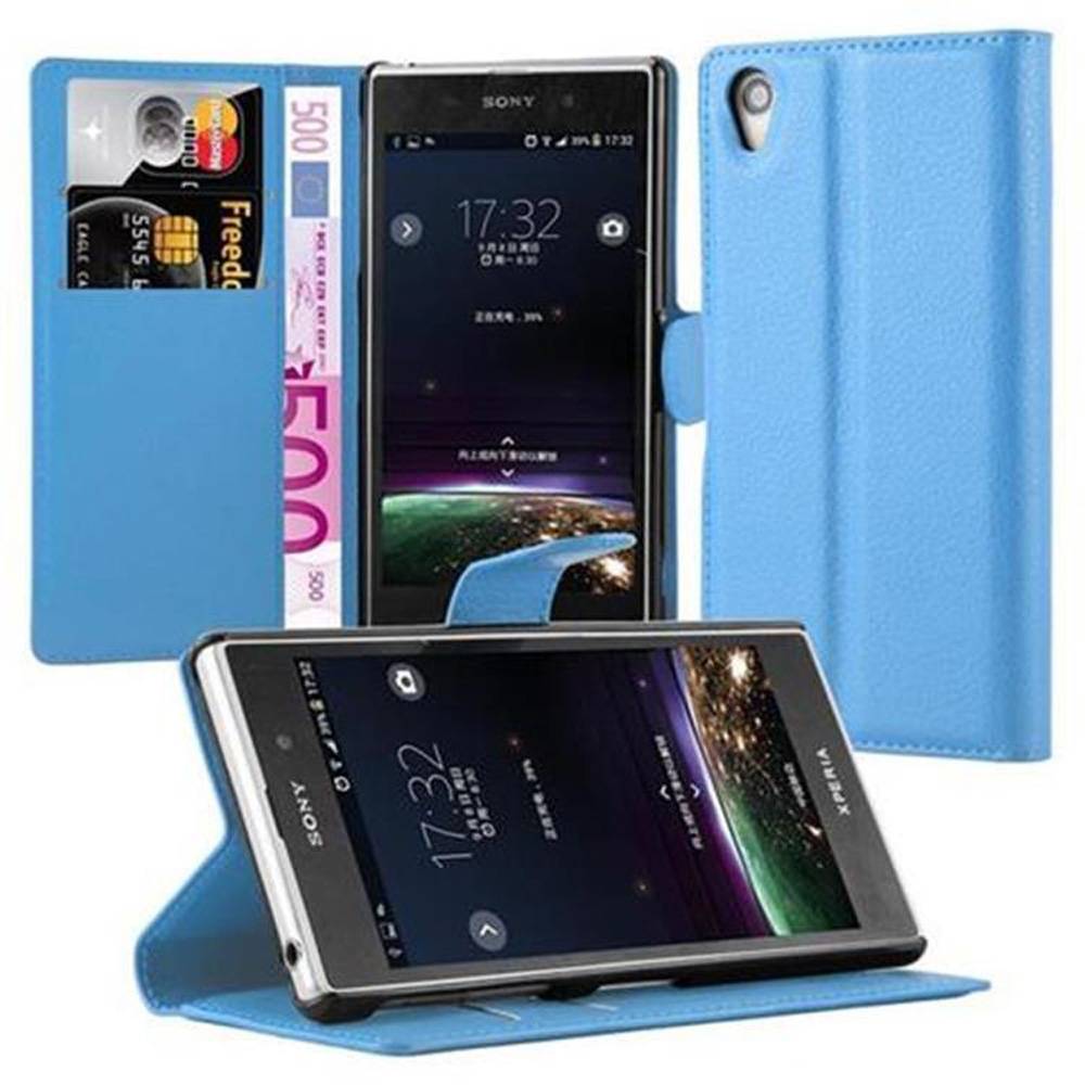 Cadorabo Hülle für Sony Xperia Z1 Schutz Hülle in Blau Handyhülle Etui Case Cover Magnetverschluss