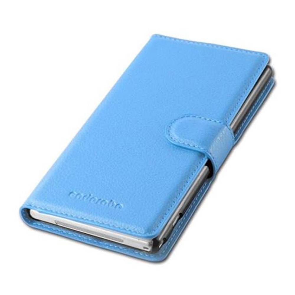 Cadorabo Hülle für Sony Xperia Z1 Schutz Hülle in Blau Handyhülle Etui Case Cover Magnetverschluss