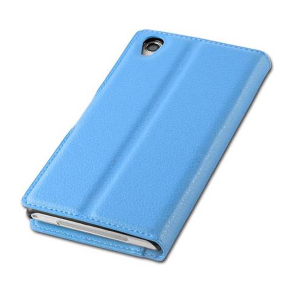 Cadorabo Hülle für Sony Xperia Z1 Schutz Hülle in Blau Handyhülle Etui Case Cover Magnetverschluss