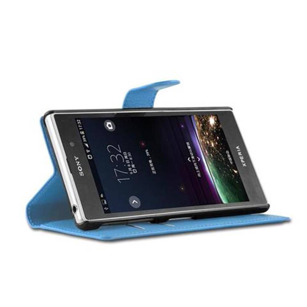 Cadorabo Hülle für Sony Xperia Z1 Schutz Hülle in Blau Handyhülle Etui Case Cover Magnetverschluss