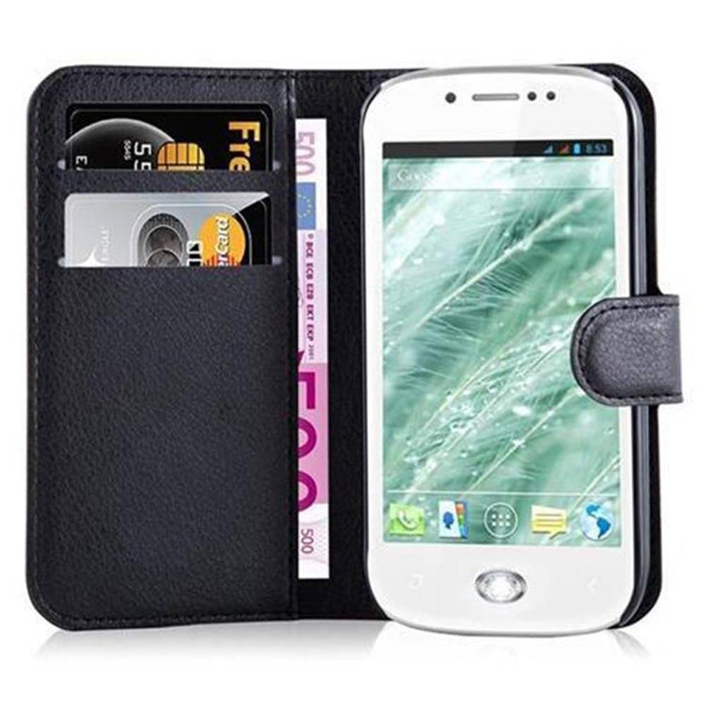 Cadorabo Hülle für WIKO SUBLIM Schutz Hülle in Schwarz Handyhülle Etui Case Cover Magnetverschluss
