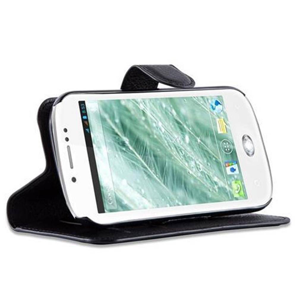 Cadorabo Hülle für WIKO SUBLIM Schutz Hülle in Schwarz Handyhülle Etui Case Cover Magnetverschluss