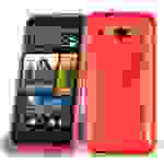Cadorabo Handyhülle für HTC Desire 601 in Rot Hülle Schutzhülle TPU Silikon Backcover Case