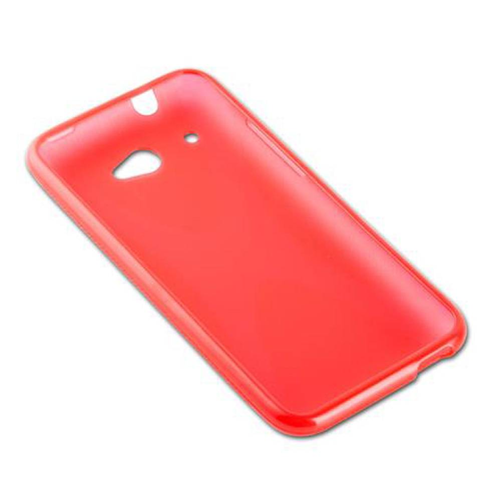 Cadorabo Handyhülle für HTC Desire 601 in Rot Hülle Schutzhülle TPU Silikon Backcover Case