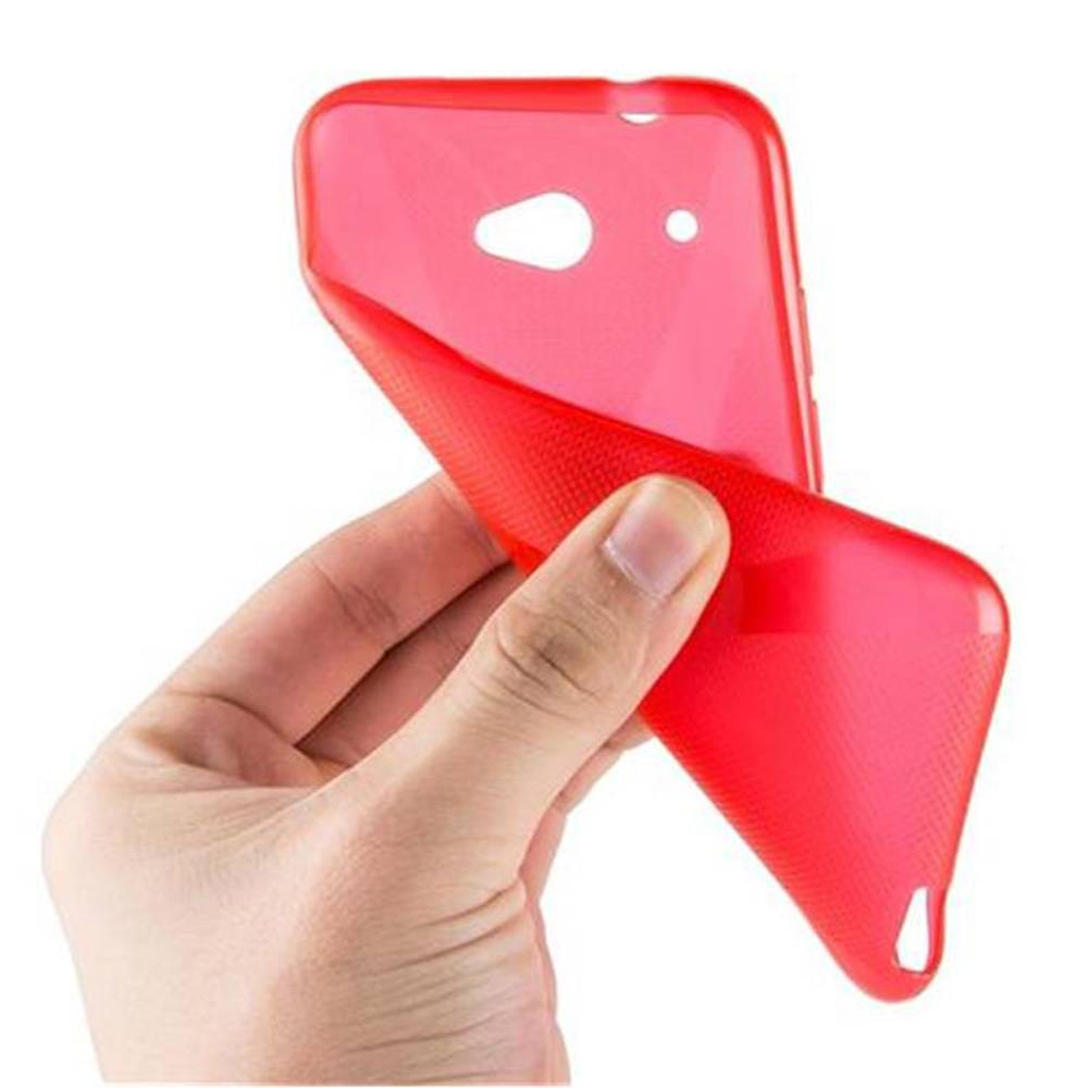 Cadorabo Handyhülle für HTC Desire 601 in Rot Hülle Schutzhülle TPU Silikon Backcover Case