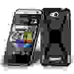 Cadorabo Handyhülle für HTC Desire 616 in Schwarz Hülle Schutzhülle TPU Silikon Backcover Case
