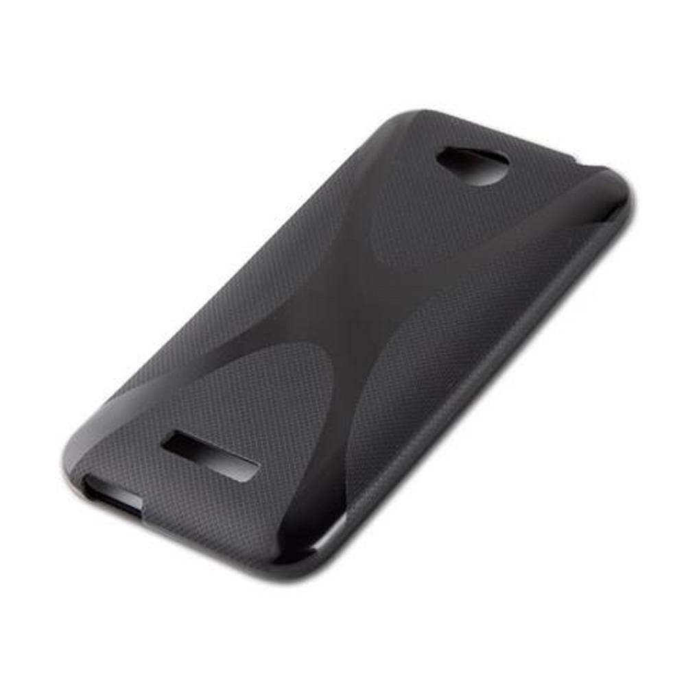 Cadorabo Handyhülle für HTC Desire 616 in Schwarz Hülle Schutzhülle TPU Silikon Backcover Case