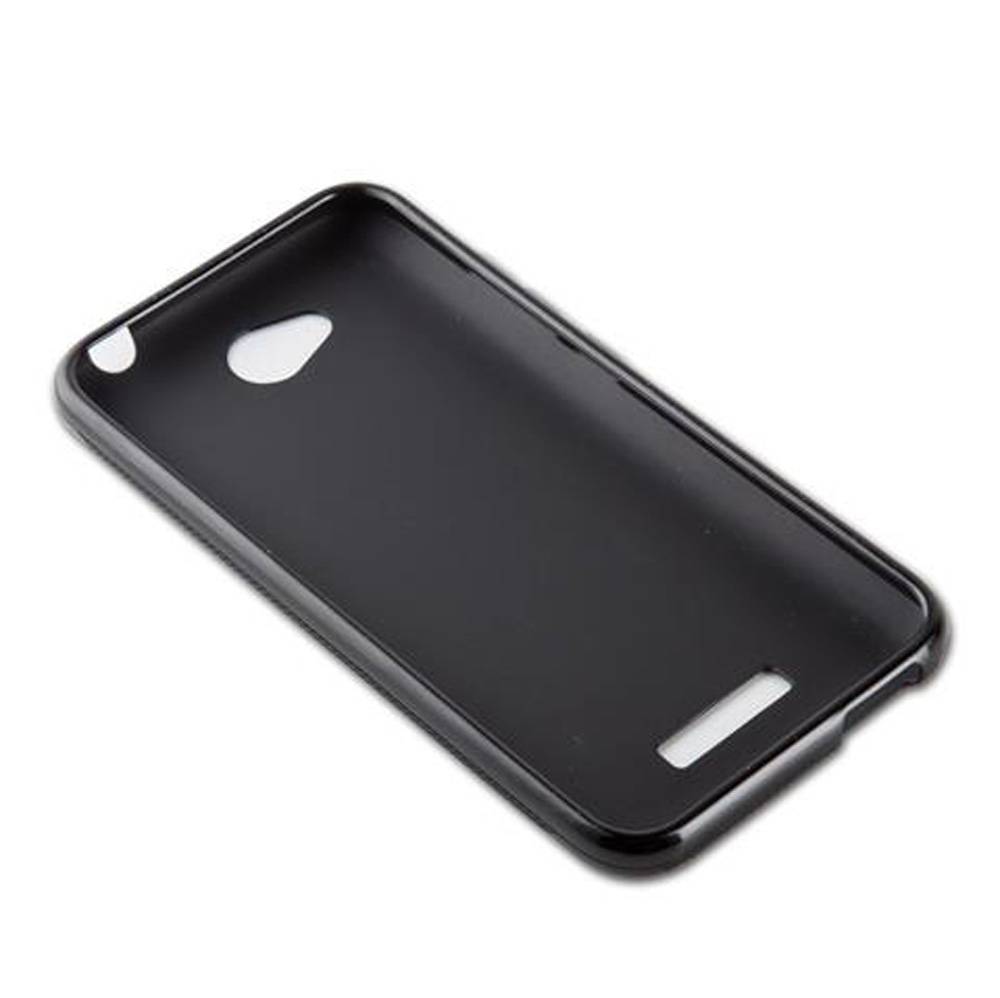 Cadorabo Handyhülle für HTC Desire 616 in Schwarz Hülle Schutzhülle TPU Silikon Backcover Case